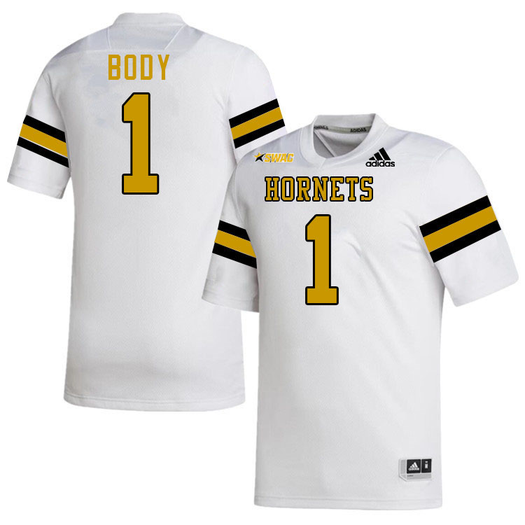 Alabama State Hornets #1 Andrew Body College Football Jerseys Stitched-White